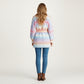 Long Sleeve Soft Knit Open Front Cardigan with Ribbed Texture, Relaxed Draped Fit and Cozy Balloon Sleeves