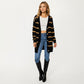 Long Sleeve Striped Knit Button Front Cardigan with Soft Textured Feel and Relaxed Drop Shoulder Fit