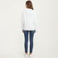 Cherry Graphic Fuzzy Knit Sweater with Textured Soft Feel Ribbed Crew Neckline and Relaxed Long Sleeve Fit