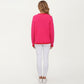Strawberry Graphic Knit Sweater with Cute Fruit Design Ribbed Crew Neckline and Relaxed Long Sleeve Fit