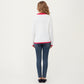 Strawberry Graphic Knit Sweater with Cute Fruit Design Ribbed Crew Neckline and Relaxed Long Sleeve Fit