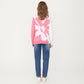Bold Graphic Floral Pattern Knit Sweater with Soft Crew Neckline and Relaxed Long Sleeve Pullover Fit