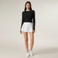 Side-Tie Pleated Athletic Skort with Built-In Shorts and Smooth Stretch Fabric for Active Everyday Comfort