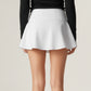 Side-Tie Pleated Athletic Skort with Built-In Shorts and Smooth Stretch Fabric for Active Everyday Comfort