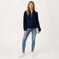 Textured Knit Zip Front Jacket with Soft Structured Shape and Ribbed Edges for Polished Everyday Layering