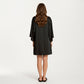 2-Piece Set Satin Slip Dress and Open Front Robe with Flowing Draped Sleeves and Lightweight Fabric