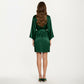 Satin Short Robe with Wrap Front Design and Adjustable Tie Waist in Smooth Lightweight Silky Fabric