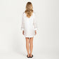 Satin Button-Front Sleep Shirt with Contrast Piping Trim and Relaxed Long Sleeve Silhouette