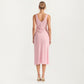 Satin Midi Slip Dress with Wide Shoulder Straps and Smooth Sculpted Silhouette for a Polished Minimal Look