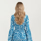 Floral V-Neck Dress with Bell Sleeves and Tiered Skirt for a Flattering Fit and Elegant Style
