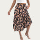 Floral Print Tiered Skirt with Ruffled Detailing for Flattering Fit and Feminine Elegance