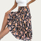 Floral Print Tiered Skirt with Ruffled Detailing for Flattering Fit and Feminine Elegance