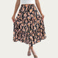 Floral Print Tiered Skirt with Ruffled Detailing for Flattering Fit and Feminine Elegance