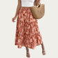 Floral Print Tiered Skirt with Ruffled Detailing for Flattering Fit and Feminine Elegance