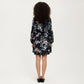 Floral Print Shirt Dress with Tie Waist and Long Sleeves