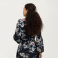 Floral Print Shirt Dress with Tie Waist and Long Sleeves