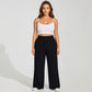 High Waist Wide Leg Lounge Pants with Soft Stretch Fabric Relaxed Fit and Flowing Full Length Design