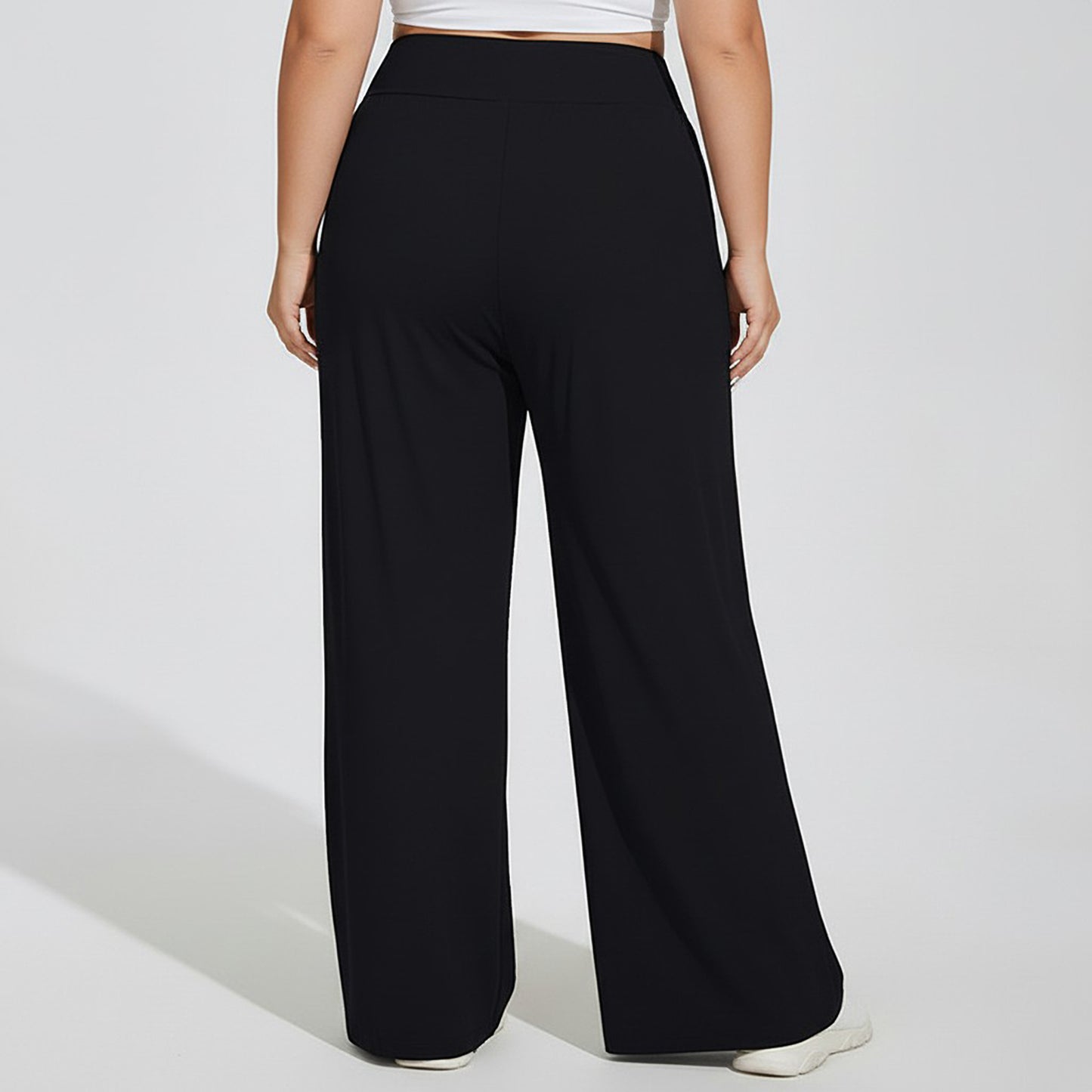 High Waist Wide Leg Lounge Pants with Soft Stretch Fabric Relaxed Fit and Flowing Full Length Design