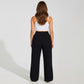 High Waist Wide Leg Lounge Pants with Soft Stretch Fabric Relaxed Fit and Flowing Full Length Design