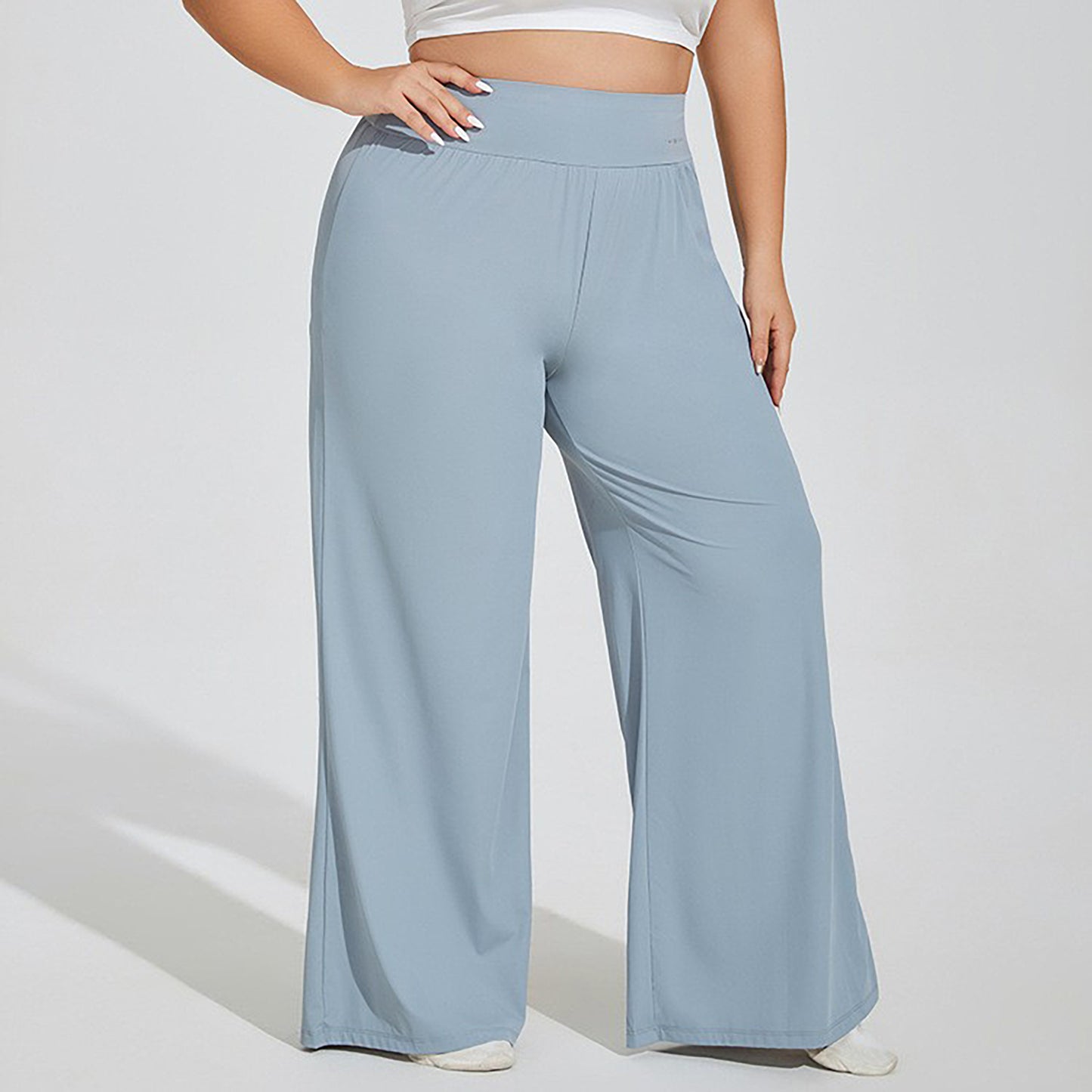 High Waist Wide Leg Lounge Pants with Soft Stretch Fabric Relaxed Fit and Flowing Full Length Design