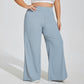 High Waist Wide Leg Lounge Pants with Soft Stretch Fabric Relaxed Fit and Flowing Full Length Design