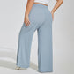 High Waist Wide Leg Lounge Pants with Soft Stretch Fabric Relaxed Fit and Flowing Full Length Design