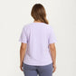 Short Sleeve Asymmetrical Hem Top with Side Ruched Detail Soft Stretch Fabric and Flattering Relaxed Fit