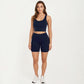 High Waist Bike Shorts with Smooth Stretch Fabric Supportive Fit and Mid Length Design