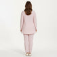 Long Sleeve Textured Tunic Top with Crew Neck Relaxed Fit and Flattering Seam Detail