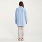 Plus Size Bow Print Long Sleeve Button Down Shirt with Relaxed Fit and Soft Fabric