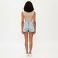 Sleeveless Ribbed Knit Bodysuit with Mock Neck Fitted Silhouette