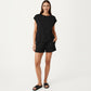 Short Sleeve Lounge Top and Shorts Set with Relaxed Fit