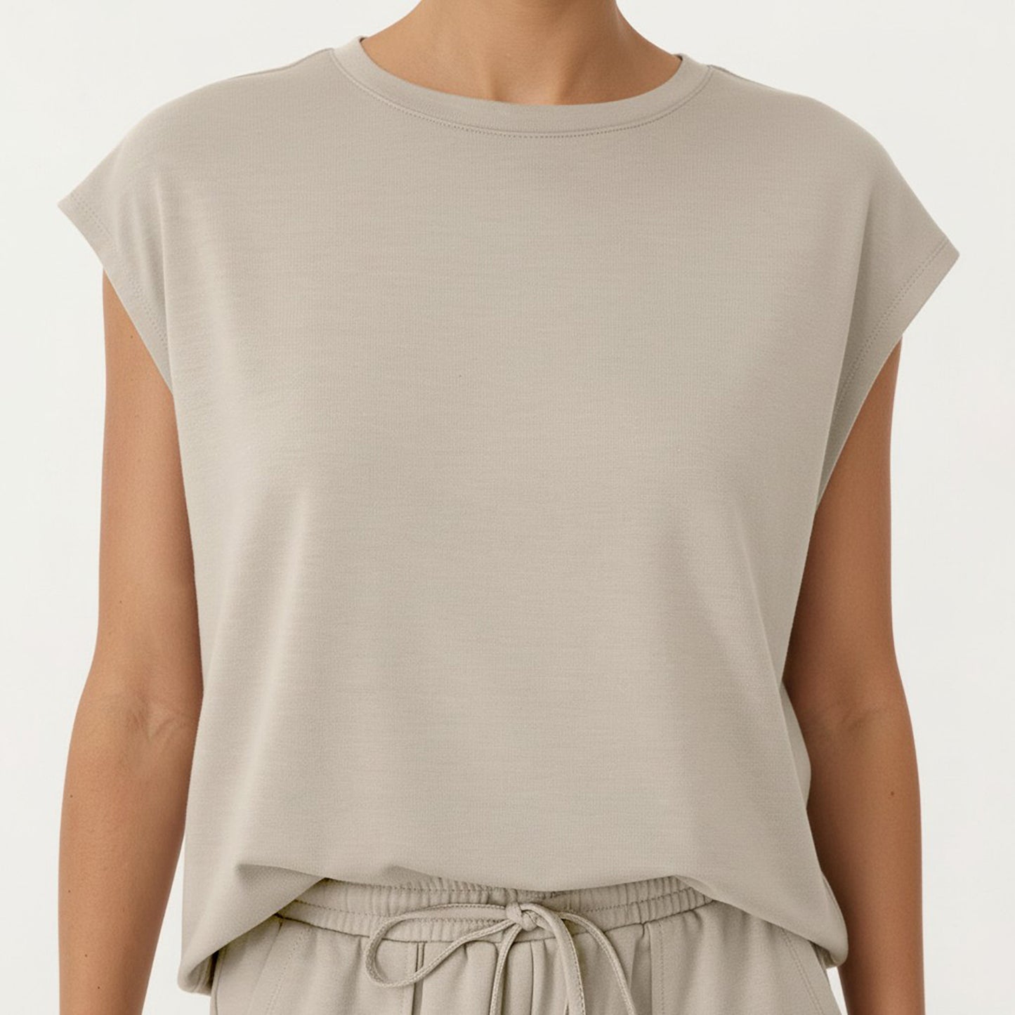 Short Sleeve Lounge Top and Shorts Set with Relaxed Fit
