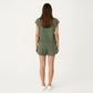 Short Sleeve Lounge Top and Shorts Set with Relaxed Fit