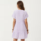 Short Sleeve V Neck Tiered Mini Dress with Gingham Pattern