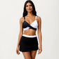 2-Piece Swim Set with Crisscross Bralette Top Adjustable Straps and Ruched Skirted Bottom