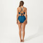 2-Piece Bikini Set with Triangle Bralette Top Scalloped Trim and High Rise Tie Side Bottom
