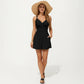 One Piece Swim Romper with Crisscross Bust Adjustable Straps and Relaxed Short Bottom