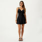 One Piece Swimsuit with Crisscross Bust Detail Adjustable Straps and Flared Skirted Silhouette