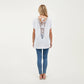 Short Sleeve Waffle Knit V-Neck Relaxed Fit Top