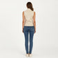 Sleeveless Ribbed Knit Zip Front Collared Top