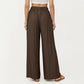 High Waist Wide Leg Lounge Pants with Elastic Waist and Adjustable Drawstring