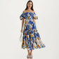Off Shoulder Maxi Dress with Smocked Bodice and Tiered Skirt