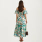 Off Shoulder Maxi Dress with Smocked Bodice and Tiered Skirt