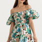 Off Shoulder Maxi Dress with Smocked Bodice and Tiered Skirt