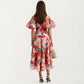 Off Shoulder Maxi Dress with Smocked Bodice and Tiered Skirt