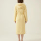 Hooded Plush Long Robe with Tie Waist Belt Textured Soft Warm Full Length Bathrobe