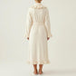 Long Sleeve Wrap Robe with Ruffle Trim Shawl Collar Tie Waist Belt Soft Lightweight Robe