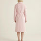 Plush Textured Long Robe with Shawl Collar Tie Waist Belt Soft Warm Full Length Bathrobe