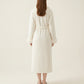 Plush Long Robe with Faux Fur Trim Shawl Collar Tie Waist Belt Textured Soft Warm Robe